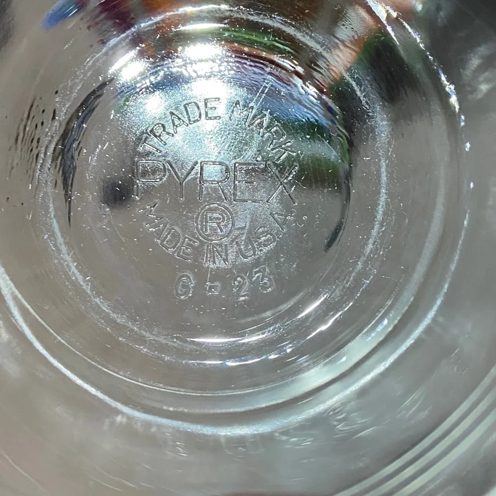 Vintage Pyrex 5 oz Clear Glass Custard Cups Ramekins Set of 8 Ribbed Made in USA